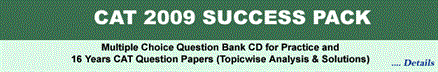CAT Test Preparation Question Bank CD for Practice and Previous Years Solved Question Papers (Solutions and Analysis)