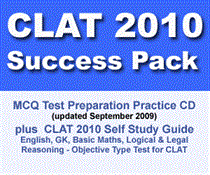 Law Entrance Exam Question Bank CD plus Prevoius Years Solved Question Papers CLAT 2010