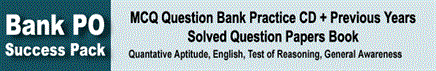 Bank PO SOlved Question Papers and Test Prep. Question Bank Practice MCQ CD