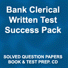 Bank Clerical Previous Years Solved Question Papers and MCQ written Test Practice CD