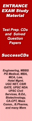 Enntrance Exam Test Preparation CDs and Prevoius Years Solved Question Papers