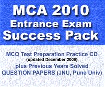 MCA Entrance Exam Solved Question Papers and Test Preparation CD