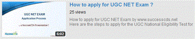 UGC NET Application Procedure December 2013 video