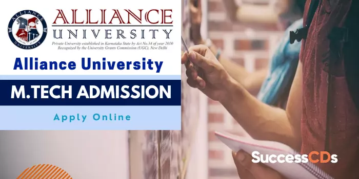 alliance university mtech admission