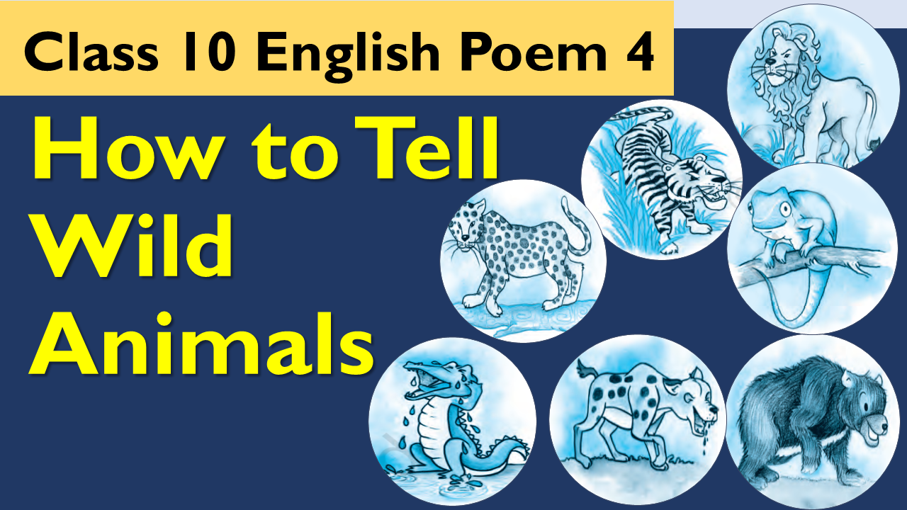 How To Tell Wild Animals Class 10 Cbse English Poem Summary Explanation Question Answers