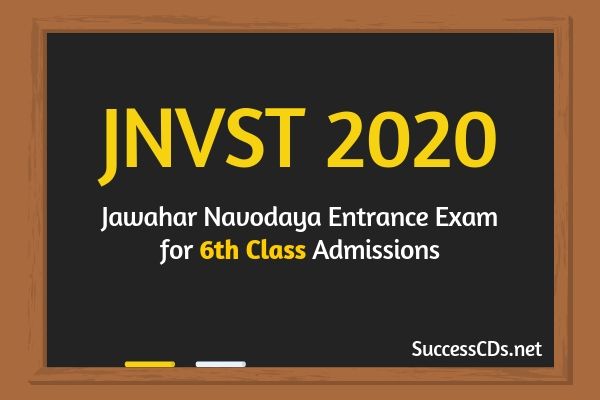 Jnvst 2020 Entrance Test Class Vi Admission Exam Dates