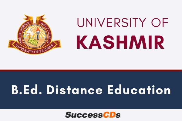 kashmir university bed distance admission