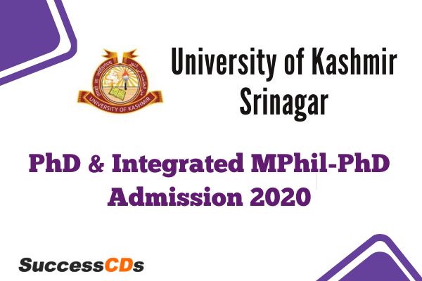 kashmir univesity integrated phd mphil admission