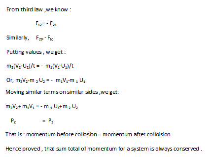 law of conservation of momentum