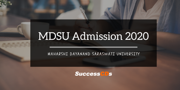 maharshi dayanand saraswati university admission 2020