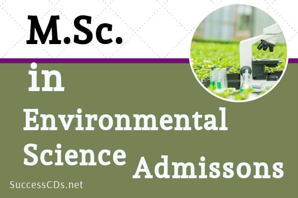 msc environmental science admissions