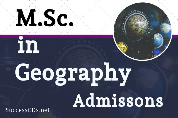 msc geography admissions