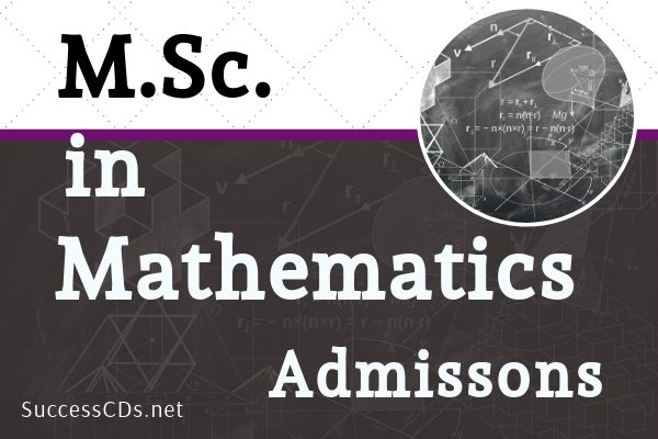 msc mathematics admissions