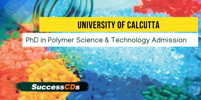 university of calcutta phd in polymer admission 2021