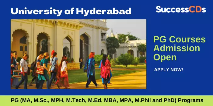 university of hyderabad pg admission
