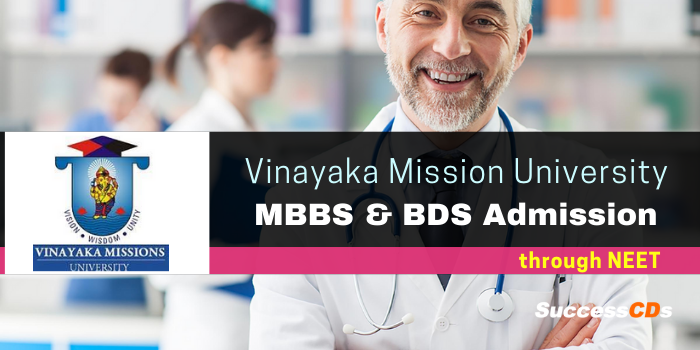 vinayaka missions university mbbs bds admission 2020