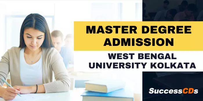 west bengal university kolkata master degree admission