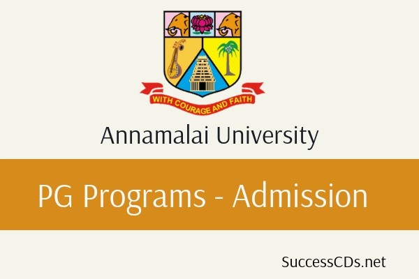 annamalai pg programs admission 2019