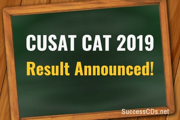 cusat cat 2019 result announced