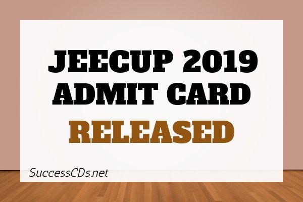 jeecup admit card 2019