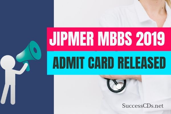 jipmer mbbs admit card 2019
