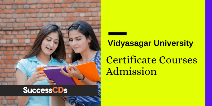 Vidyasagar University Certificate Courses Admission