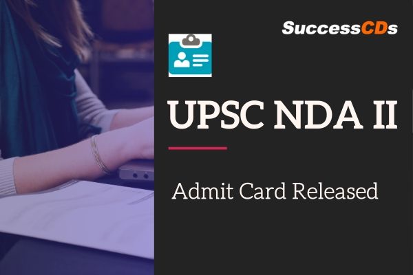 upsc nda ii admit card released