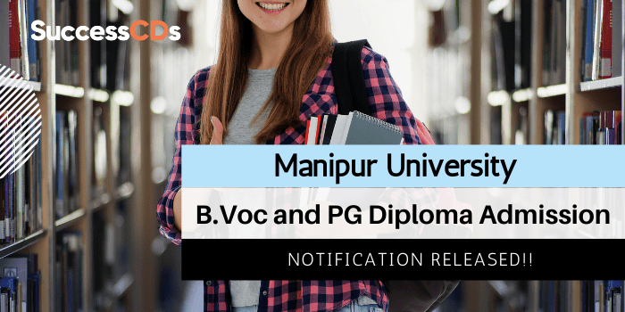 Manipur University B.Voc and M.Voc Admission 2021