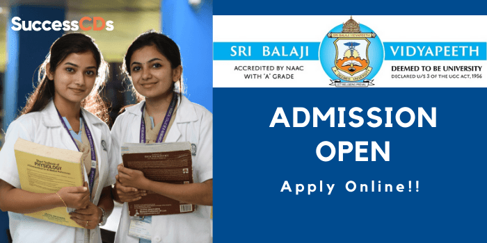 Sri Balaji Vidyapeeth University Admission 2021