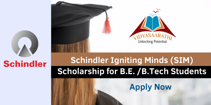 Schindler Igniting Minds Scholarship 2021 for BE B.Tech Students Application Form