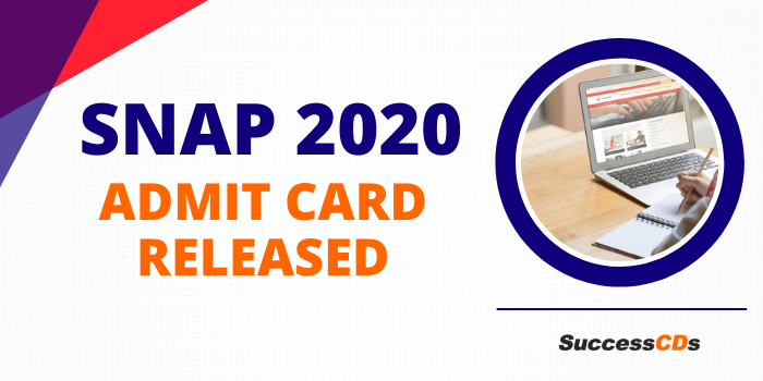 snap 2020 admit card