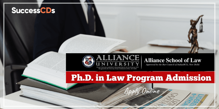 Alliance University PhD in Law Admission 2022