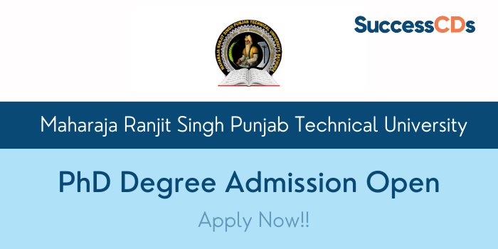 MRS Punjab Technical University PhD Admission 2022