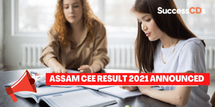 Assam CEE Result 2021 announced