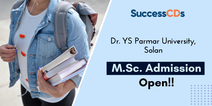 Dr. YS Parmar University M.Sc Admission 2021