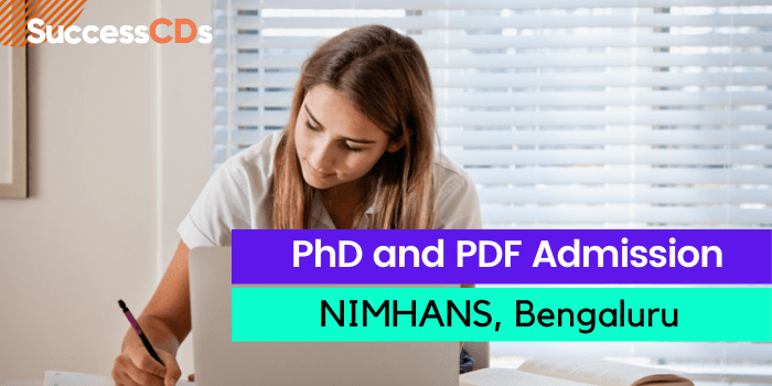 NIMHANS Phd and PDF Admission 2021