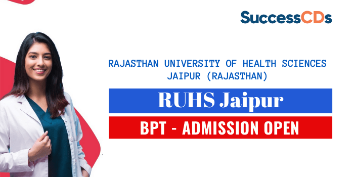 RUHS Jaipur BPT Admission 2021