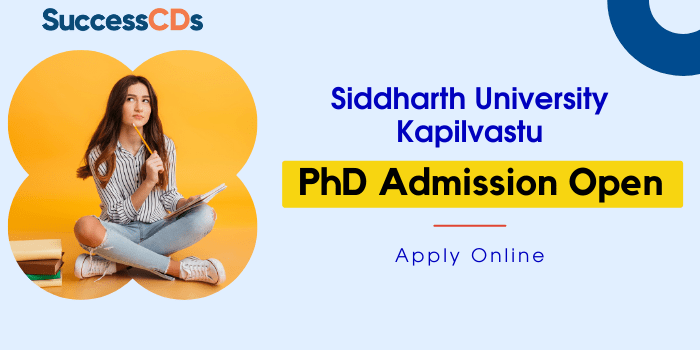 Siddharth University Kapilvastu PhD Admission 2022