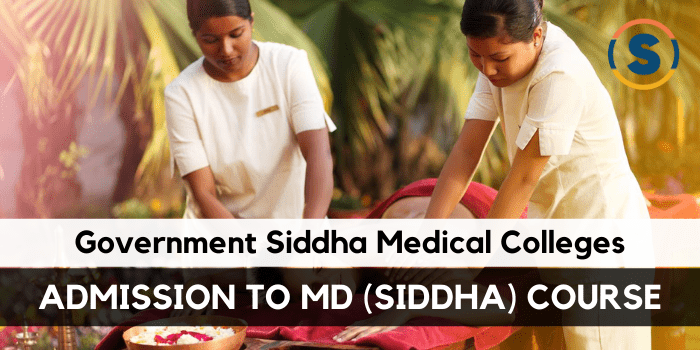 TN Health Admission 2021 MD (Siddha)