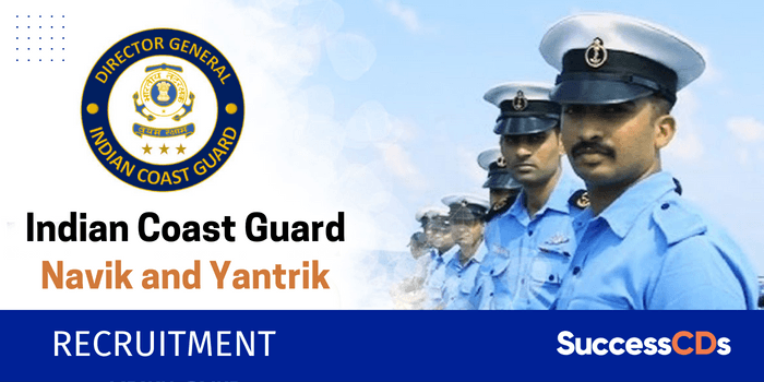 Indian Coast Guard Navik and Yantrik Recruitment