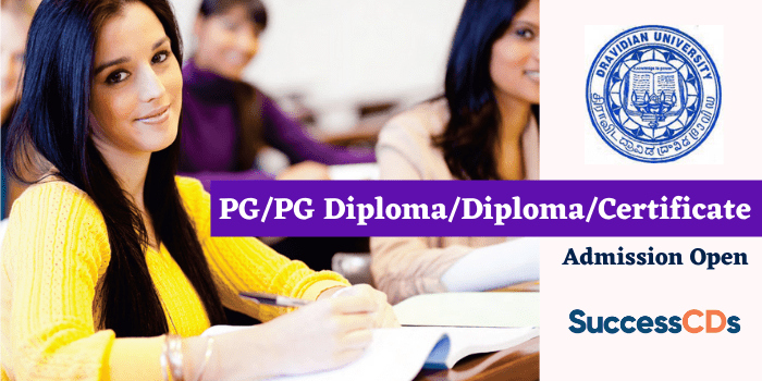 Dravidian University PG UG PG Diploma Certificate Admission 2021