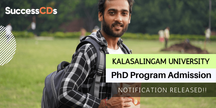 Kalasalingam University PhD Admission 2022