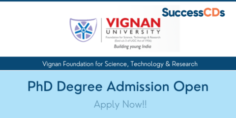 vignan university phd apply online