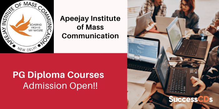 Apeejay Institute of Mass Communication Admission 2022