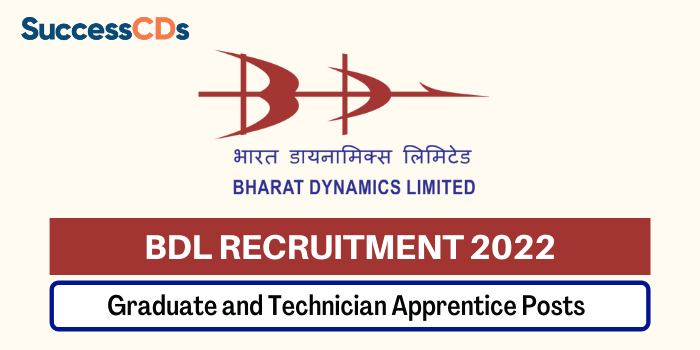 BDL Recruitment 2022 for 82 Graduate and Technician Apprentice Posts