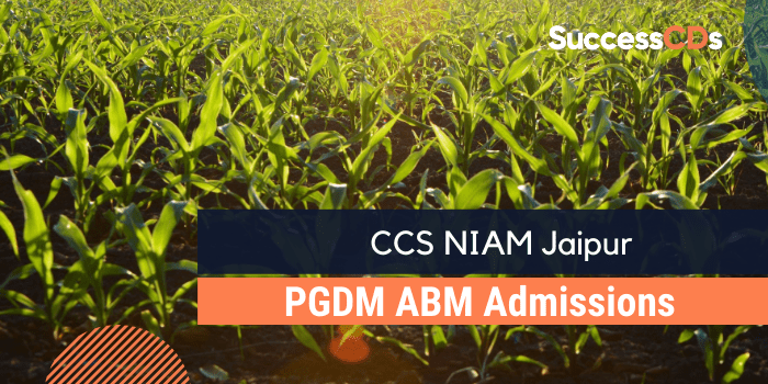 CCS NIAM Jaipur PGDM ABM Admissions 2022
