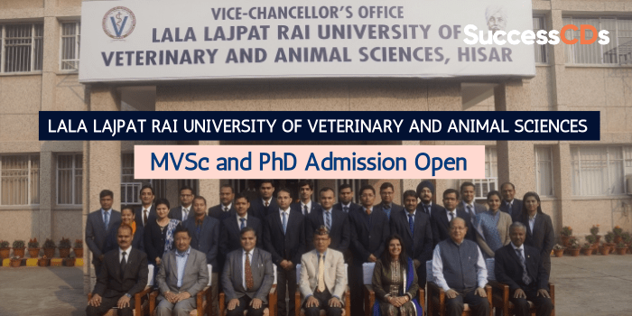 Lala Lajpat Rai University Hisar MVSc and PhD Admission 2022 Application  Form, Dates