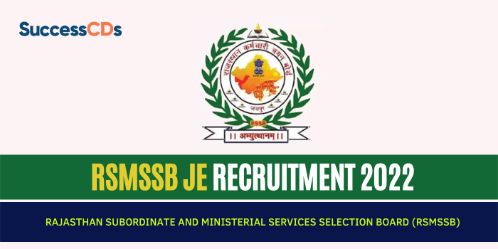 RSMSSB JE Recruitment 2022 Dates, Application form, Eligibility, Salary
