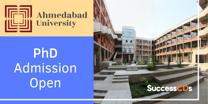 Ahmedabad Univeristy PhD Admission