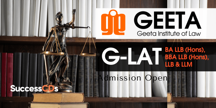 Geeta Institute of Law Entrance Test 2022